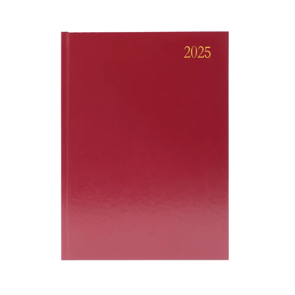 A4 Week to view burgundy desk diary, 2025╽KFA43BG25 KFA43BG25 299183 - 1