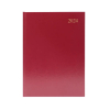 A5 Day per page appointments burgundy desk diary, 2024╽KFA51ABG24