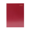 A5 Day per page appointments burgundy desk diary, 2025╽KFA51ABG25