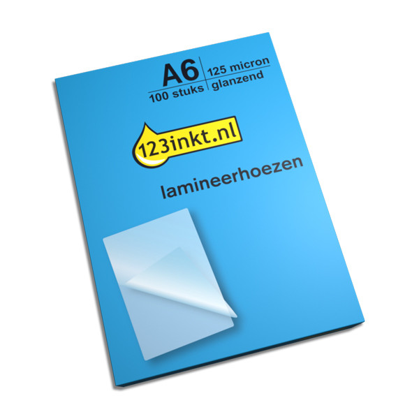 A6 laminating pouch 125 micron | glossy | 123ink 300-pack  301135 - 1