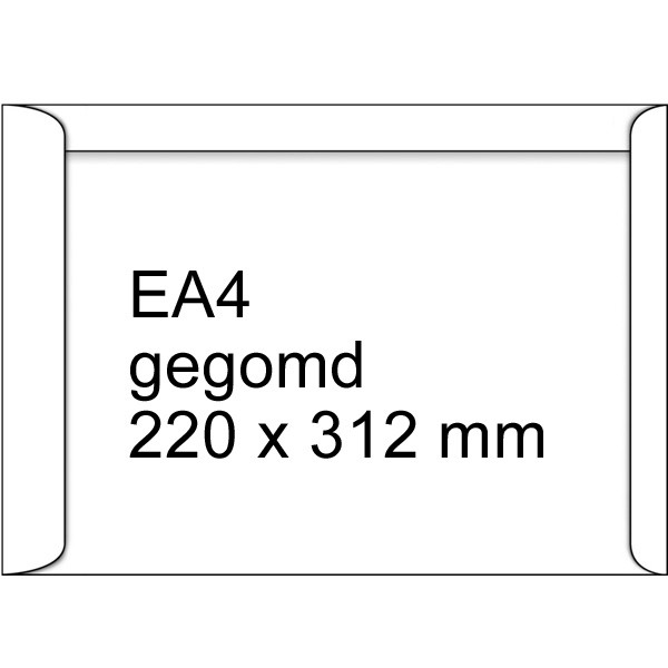 Act EA4 white envelope gummed, 220mm x 312mm (250-pack) 303160 209064 - 1