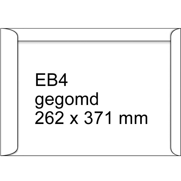 Act EB4 white envelope gummed, 262mm x 371mm  (250-pack) 303200 209084 - 1