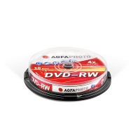 AgfaPhoto DVD-RW rewritable 10 in cakebox  097232