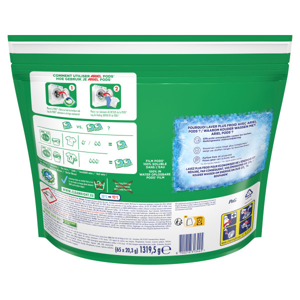 Ariel 3 in 1 Alpine detergent pods (65 pods)  SAR05288 - 2