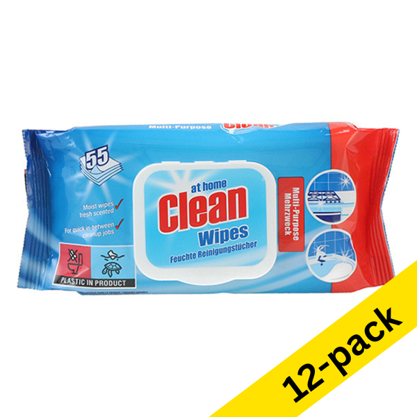 At Home Clean Multi-Cleaning cleaning wipes (12 x 55 wipes)  SAT00045 - 1