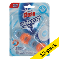 At Home Clean Power Rings Aqua Power toilet block, 40g (12-pack)