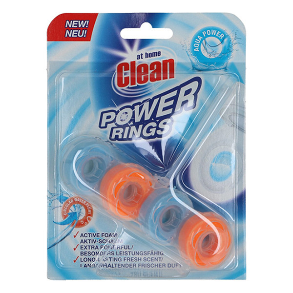 At Home Clean Power Rings Aqua Power toilet block, 40g  SAT00054 - 1