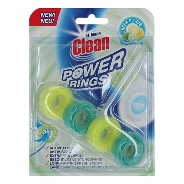 At Home Clean Power Rings Fresh Citrus toilet block, 40g  SAT00056 - 1