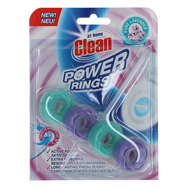 At Home Clean Power Rings Pure Lavender toilet block, 40g  SAT00060 - 1