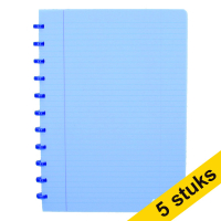 Atoma Trendy transparent blue A4 lined notebook, 72 sheets (5-pack)