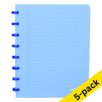 Atoma Trendy transparent blue A5 checkered notebook, 72 sheets (5-pack)