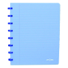 Atoma Trendy transparent blue A5 lined notebook, 72 sheets