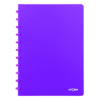 Atoma Trendy transparent purple A4 checkered notebook, 72 sheets 4137306 405243