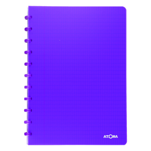 Atoma Trendy transparent purple A4 checkered notebook, 72 sheets 4137406 405248 - 1