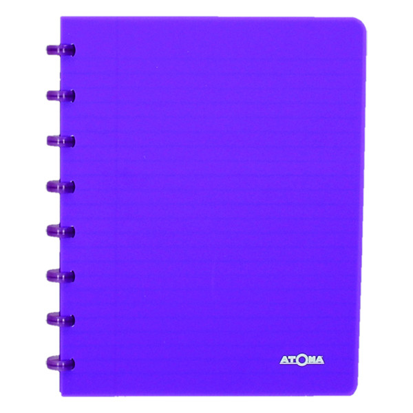 Atoma Trendy transparent purple A5 checkered notebook, 72 sheets 4136106 405233 - 1