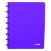 Atoma Trendy transparent purple A5 checkered notebook, 72 sheets