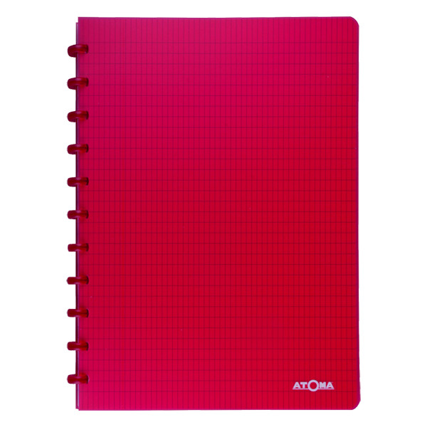 Atoma Trendy transparent red A4 checkered notebook, 72 sheets 4137404 405247 - 1