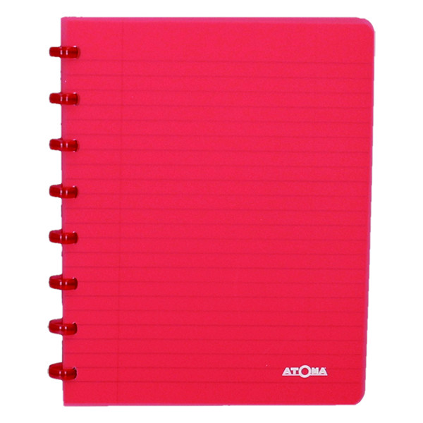 Atoma Trendy transparent red A5 checkered notebook, 72 sheets 4136104 405232 - 1