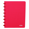 Atoma Trendy transparent red A5 lined notebook, 72 sheets