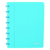 Atoma Trendy transparent turquoise A5 checkered notebook, 72 sheet