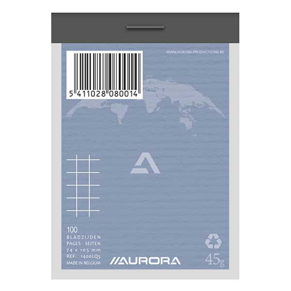 Aurora A7 checkered notepad 45g, 100 sheets 1400LQ5 330055 - 1