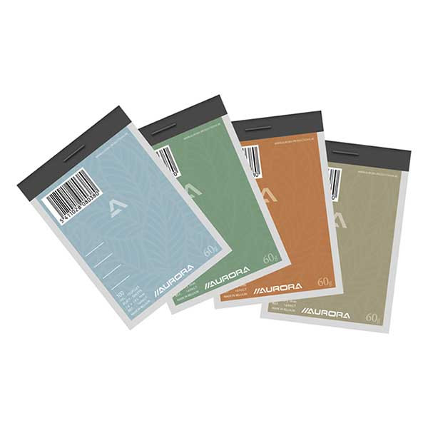 Aurora assorted A7 lined notepad, 60g, 100 sheets (10-pack) 1400GT 330054 - 1