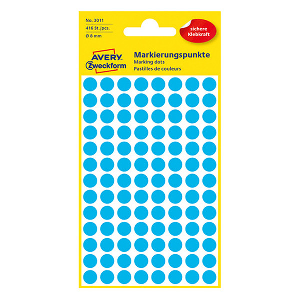 Avery 3011 blue marking dots, Ø 8mm (416 labels) 3011 212324 - 1