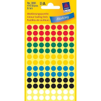 10 x Avery Zweckform 3090 assorted coloured marking dots, Ø 8mm (416 labels)