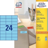 Avery 3449 labels multi-purpose labels 70 x 37 mm blue (2400 labels) 3449 212082