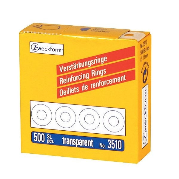 Avery 3510 transparent reinforcing rings Ø 13mm (500-pack) 3510 212458 - 1