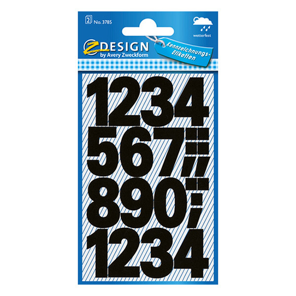 Avery 3785 large black 0-9 labels 3785 212510 - 1