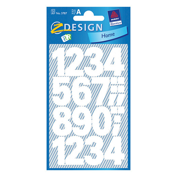 Avery 3787 large white 0-9 labels 3787 212512 - 1