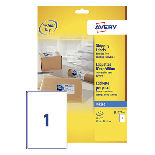 Avery J8167-10 shipping labels, 199.6mm x 289.1mm (10 labels) J8167-10 212628 - 1