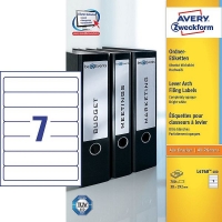 Avery L4760-100 white binder spine labels, 192mm x 38mm (700 labels) L4760-100 212516