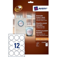 Avery L7104REV-20 round removable product labels, Ø 60mm (240 labels) L7104REV-20 212604