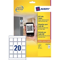 Avery L7121-20 QR labels, 45mm x 45mm (400 labels) L7121-25 212498