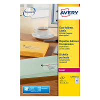 Avery L7551-25 transparent labels, 38.1mm x 21.2mm (1625 labels) L7551-25 212641