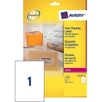 Avery L7567-25 transparent labels, 210mm x 297mm (25 labels) L7567-25 212558