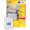 Avery L7654-100 Address labels 45.7mm x 25.4 mm (4000 labels)