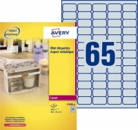 Avery L7690-25 metallic labels, 38.1mm x 21.2mm (1625 labels) L7690-25 212764