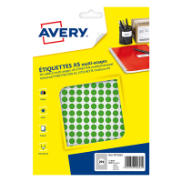 Avery PET08V green marking dots, Ø 8mm (2,940 labels) AV-PET08V 212707