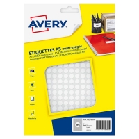 Avery PET08W white marking points, Ø 8mm (2940 labels) AV-PET08W 212708