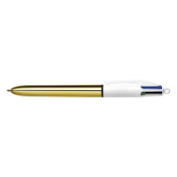 BIC 4-Colour Shine gold ballpoint pen (12-pack)