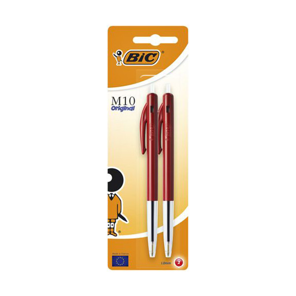 BIC M10 Clic red ballpoint pen (2-pack) 802065 224658 - 1