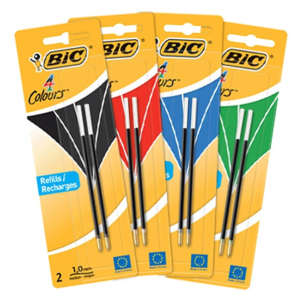 Bic 4-Colour multicolour medium ballpoint pen refill set (8-pack)  240456 - 1