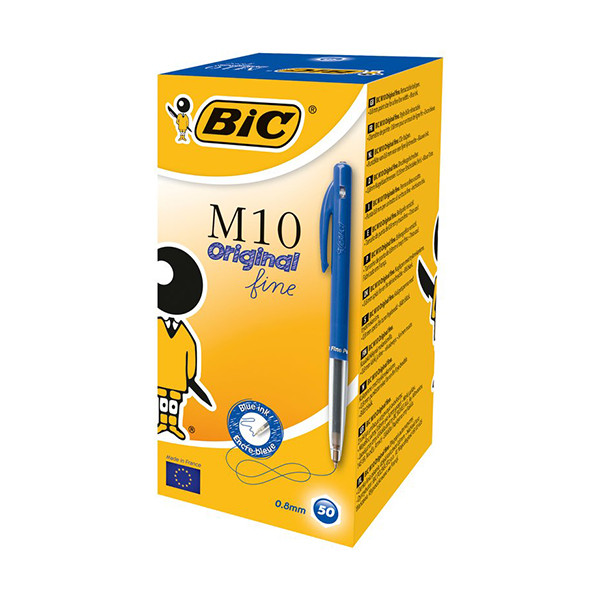 Bic M10 Clic blue fine ballpoint pen (50-pack) 1199190126 224663 - 1