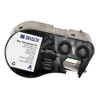 Brady M4C-1000-595-BK-WT vinyl labels white on black, 25.40mm x 7.62m (original Brady) M4C-1000-595-BK-WT 147968