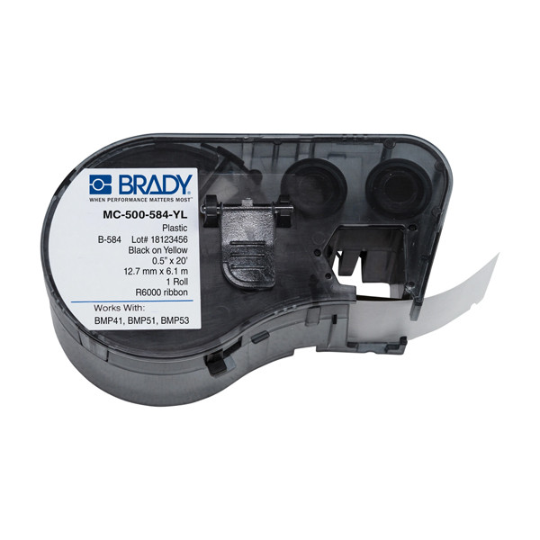 Brady MC-500-584-YL plastic labels, 12.7mm x 6.1m (original Brady) MC-500-584-YL 146014 - 1