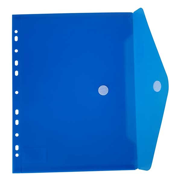 Bronyl transparent blue A4 document envelope with perforated edge 99302 402837 - 2