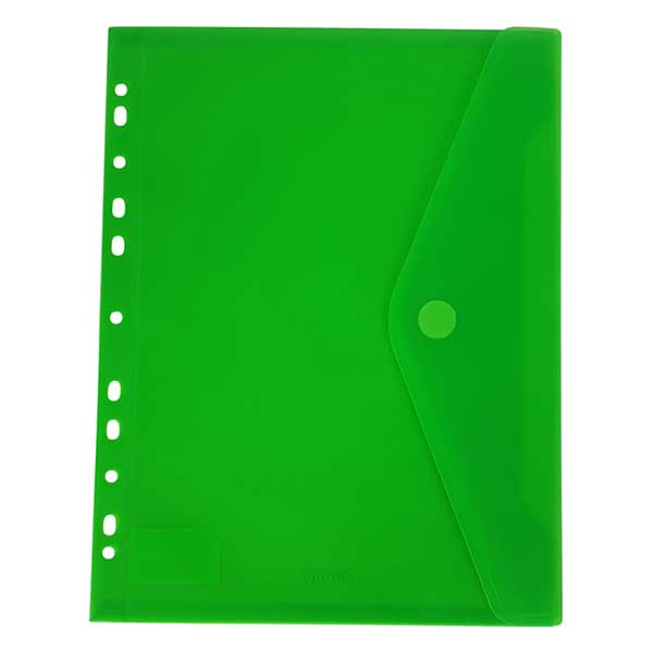 Bronyl transparent green A4 document envelope with perforated edge 99304 402839 - 1